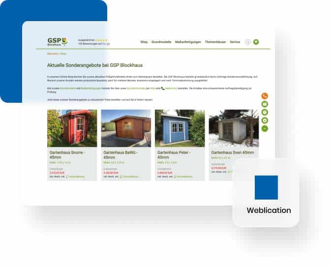 Shop mit Weblication